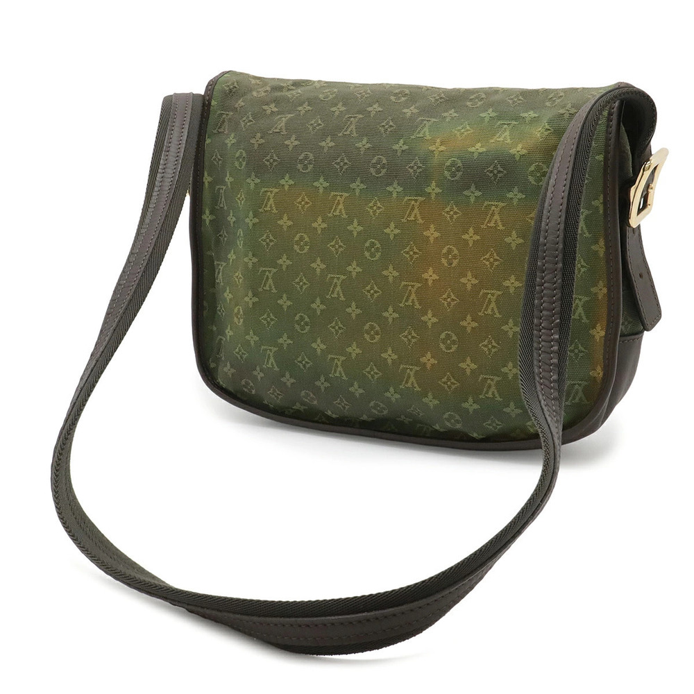 LOUIS VUITTON Monogram Belanger Shoulder Bag Canvas Leather Khaki Green - Picture 2 of 9